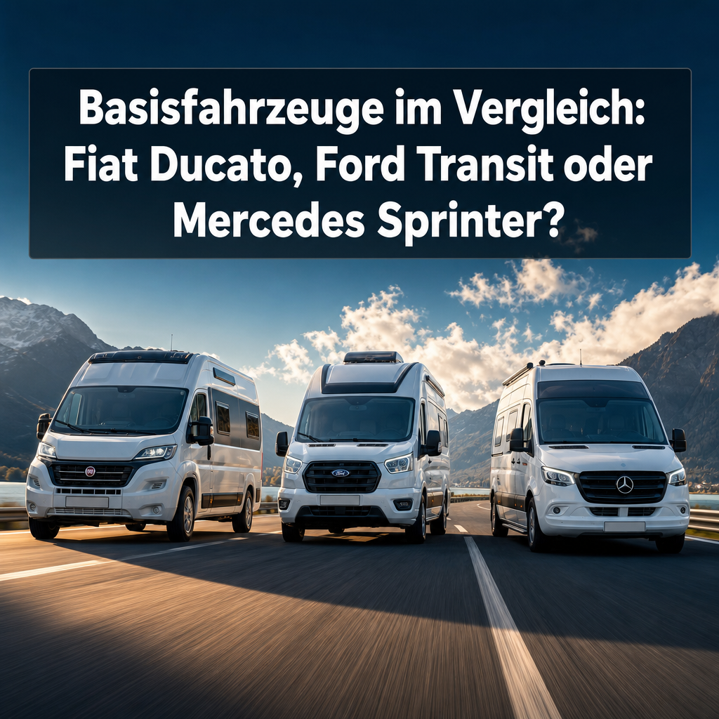 Véhicules de base en comparaison : Fiat Ducato, Ford Transit ou Mercedes Sprinter ?