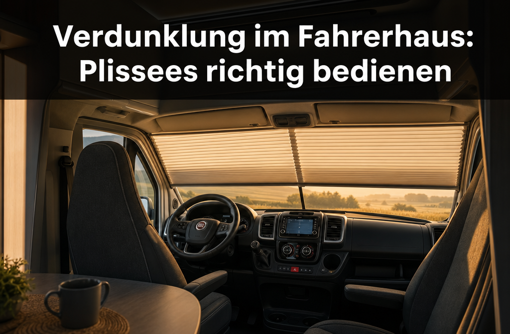 Verduistering in de cabine: Plissés correct bedienen