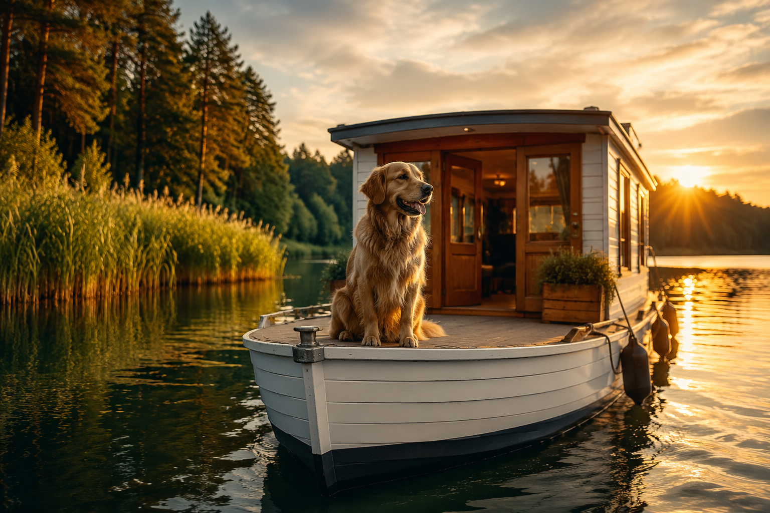 Huisbootvakantie met hond: Zo wordt de vaart voor de viervoeter ontspannen