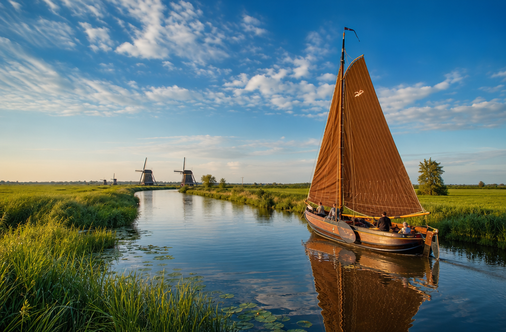 Frisland med båd: Hollands vandrigeste provins