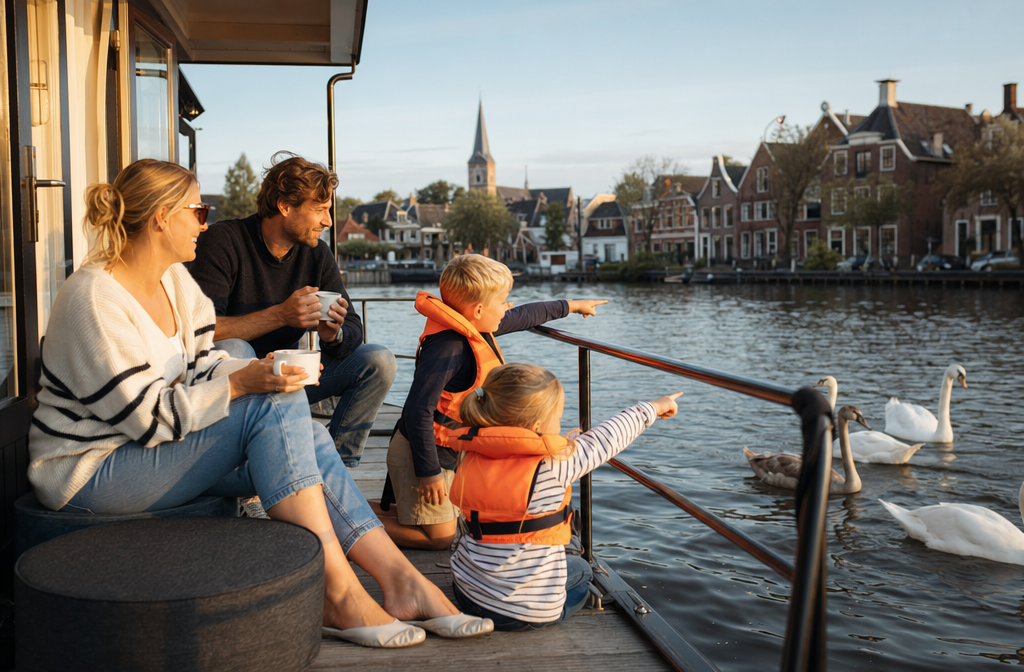 Hvilke byer bør man besøge på en bådtur i Friesland?
