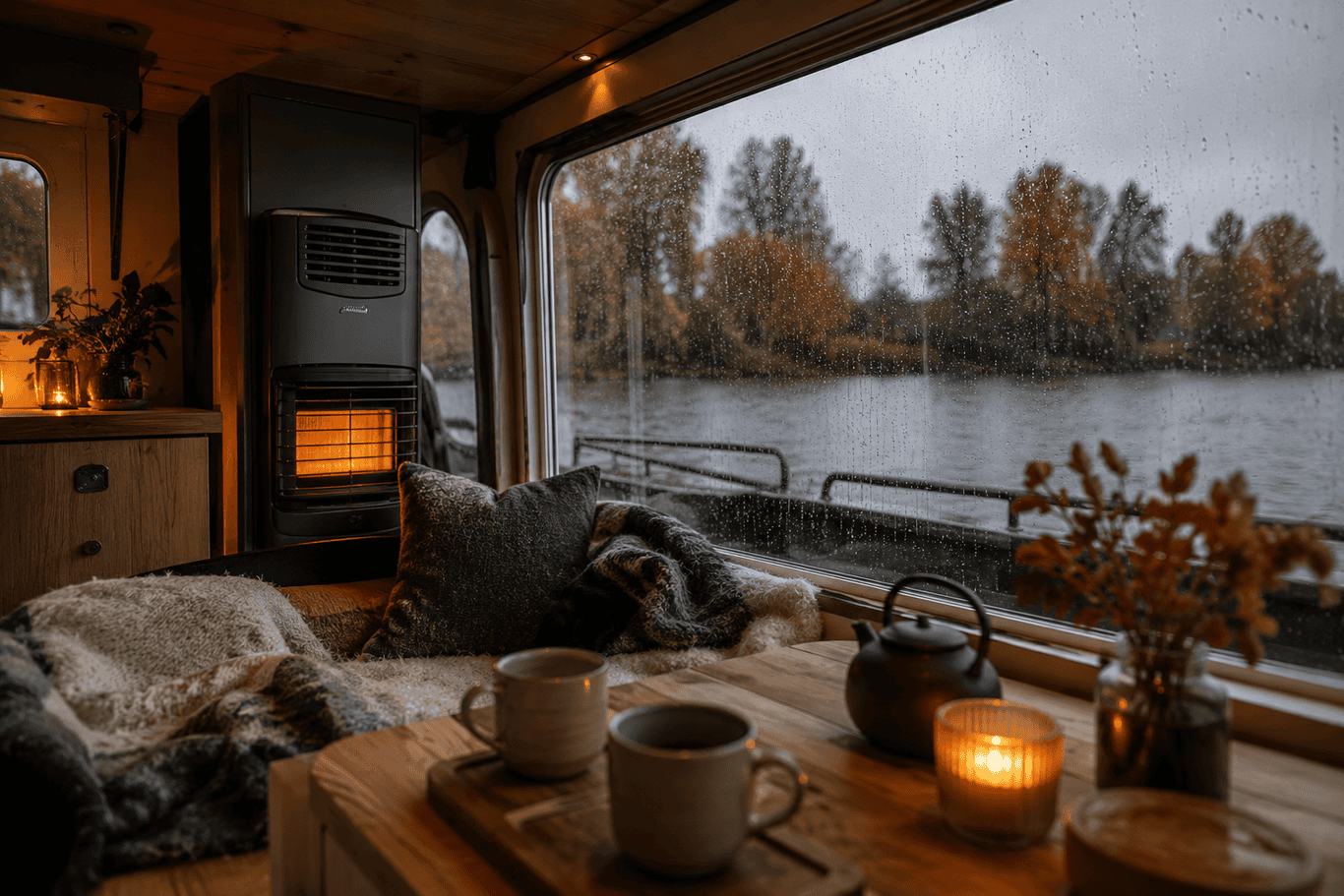 Hoe werkt de verwarming op een woonboot?