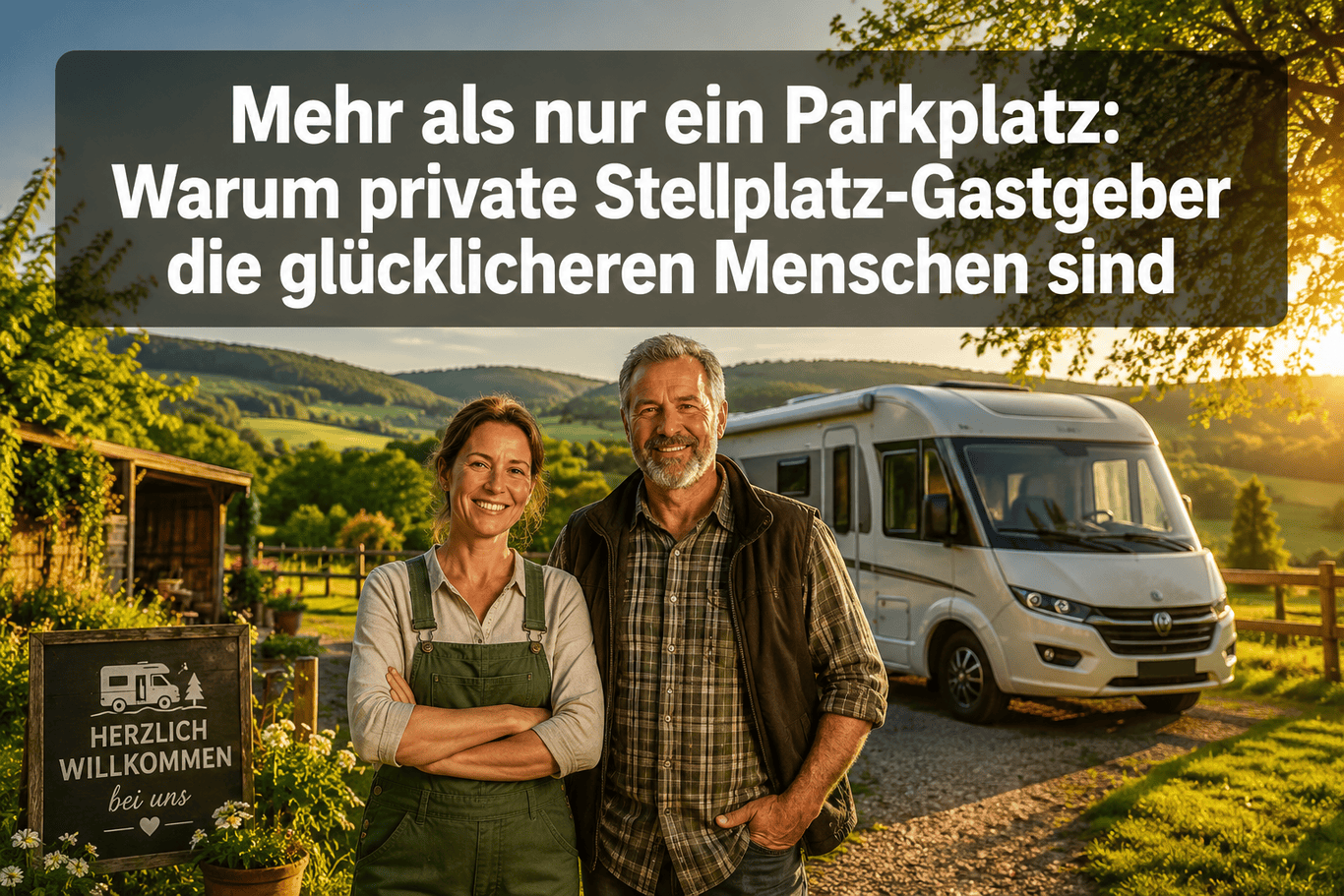 Mehr als nur ein Parkplatz: Warum private Stellplatz-Gastgeber die glücklicheren Menschen sind